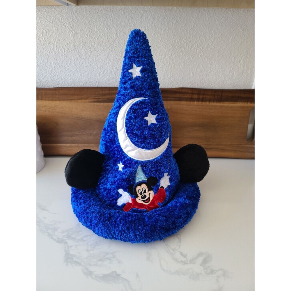 Disney Parks Fantasia Mickey Mouse Hat Sz Youth Kids Sorcerer Ears Blue